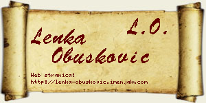 Lenka Obušković vizit kartica